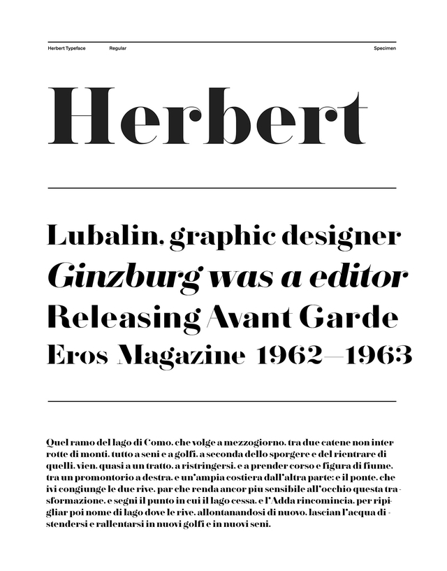 Beispiel einer Herbert-Schriftart #1